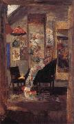 James Ensor Skeleton Looking at Chinoiseries Germany oil painting reproduction